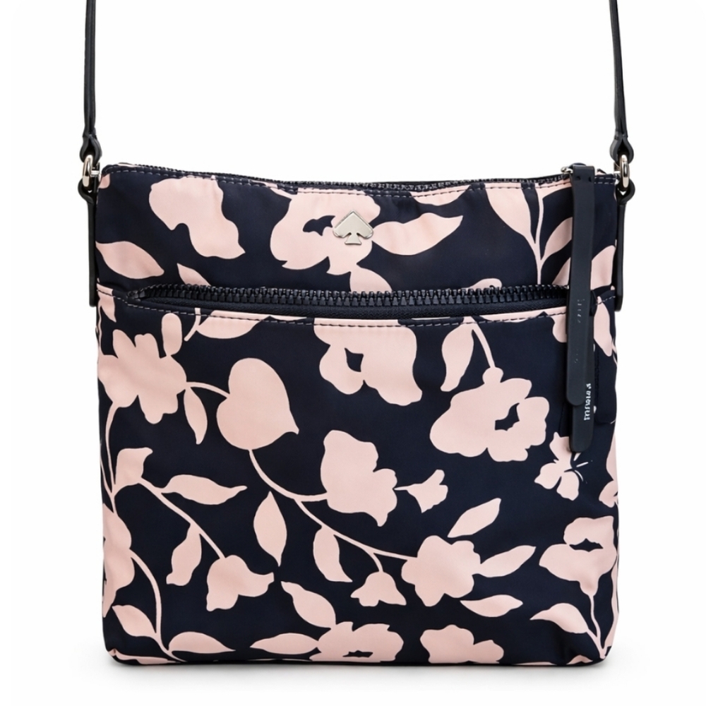 Kate Spade Black Cream Nylon Floral Crossbody Watson Lane Dawn Style OS - Picture 5 of 9